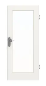 Frontansicht von GARANT Wohnungseingangstür Weißlack 9016 GHK08 mit Lichtausschnitt LA-2