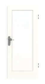 Frontansicht von GARANT Wohnungseingangstür U11026SD Kristallweiß GHK08 mit Lichtausschnitt LA-2