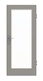 Frontansicht von GARANT Wohnungseingangstür U12115SD Platingrau GHK08 mit Lichtausschnitt LA-2