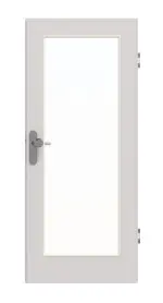 Frontansicht von GARANT Wohnungseingangstür U12188SD Lichtgrau GHK08 mit Lichtausschnitt LA-2