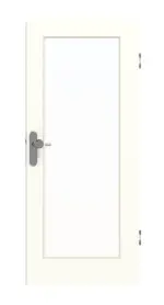 Frontansicht von GARANT Wohnungseingangstür W1000ST3 Premium Weiß GHK08 mit Lichtausschnitt LA-2