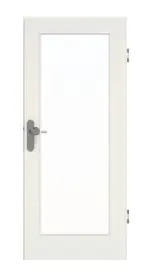 Frontansicht von GARANT Wohnungseingangstür Weiß Struktur Premium GCK08 mit Lichtausschnitt LA-2