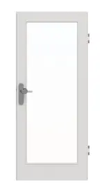 Frontansicht von GARANT Wohnungseingangstür 0160-60 Silver Grey CePaL mit Lichtausschnitt LA-3