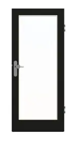 Frontansicht von GARANT Wohnungseingangstür 0901-60 Black Resopal mit Lichtausschnitt LA-3