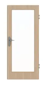 Frontansicht von GARANT Wohnungseingangstür Authentic Achat CePaL mit Lichtausschnitt LA-3