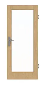 Frontansicht von GARANT Wohnungseingangstür Authentic Asteiche CePaL mit Lichtausschnitt LA-3