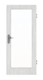 Frontansicht von GARANT Wohnungseingangstür Authentic Grigio GCK08 mit Lichtausschnitt LA-3