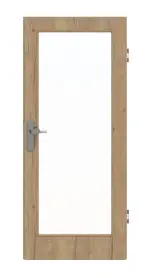 Frontansicht von GARANT Wohnungseingangstür Authentic Risseiche GCK08 mit Lichtausschnitt LA-3