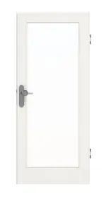 Frontansicht von GARANT Wohnungseingangstür Quer Authentic Bianco GCK08 mit Lichtausschnitt LA-3