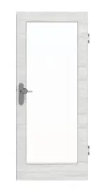 Frontansicht von GARANT Wohnungseingangstür Quer Authentic Grigio GCK08 mit Lichtausschnitt LA-3