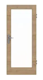 Frontansicht von GARANT Wohnungseingangstür Quer Authentic Risseiche CePaL mit Lichtausschnitt LA-3