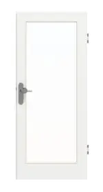 Frontansicht von GARANT Wohnungseingangstür D354-60 Designer White Resopal mit Lichtausschnitt LA-3