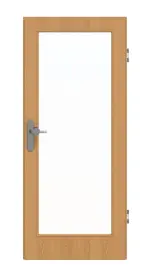 Frontansicht von GARANT Wohnungseingangstür Eiche Premium GCK08 mit Lichtausschnitt LA-3