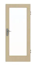 Frontansicht von GARANT Wohnungseingangstür Natura Ahorn CePaL mit Lichtausschnitt LA-3