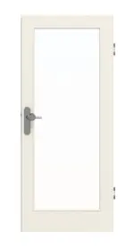 Frontansicht von GARANT Wohnungseingangstür Weißlack 9010 GHK08 mit Lichtausschnitt LA-3