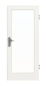 Frontansicht von GARANT Wohnungseingangstür Weißlack 9016 GHK08 mit Lichtausschnitt LA-3