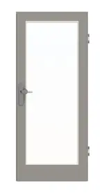 Frontansicht von GARANT Wohnungseingangstür U12115SD Platingrau GHK08 mit Lichtausschnitt LA-3