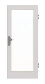 Frontansicht von GARANT Wohnungseingangstür U12188SD Lichtgrau GHK08 mit Lichtausschnitt LA-3