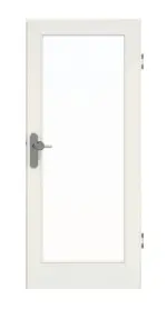 Frontansicht von GARANT Wohnungseingangstür Weiß Struktur Premium CePaL mit Lichtausschnitt LA-3