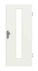 Frontansicht von GARANT Wohnungseingangstür 0135-60 Rain Resopal mit Lichtausschnitt LA-4 mittig