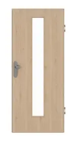 Frontansicht von GARANT Wohnungseingangstür Authentic Achat GCK08 mit Lichtausschnitt LA-4 mittig