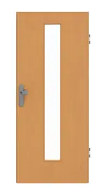 Frontansicht von GARANT Wohnungseingangstür Buche Exklusiv CePaL mit Lichtausschnitt LA-4 mittig