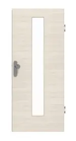 Frontansicht von GARANT Wohnungseingangstür Quer Authentic Perl GCK08 mit Lichtausschnitt LA-4 mittig