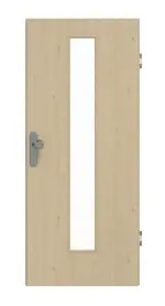 Frontansicht von GARANT Wohnungseingangstür Natura Ahorn CePaL mit Lichtausschnitt LA-4 mittig