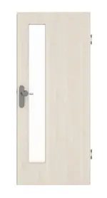 Frontansicht von GARANT Wohnungseingangstür Authentic Perl GCK08 mit Lichtausschnitt LA-4 schlossseitig