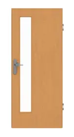 Frontansicht von GARANT Wohnungseingangstür Buche Exklusiv CePaL mit Lichtausschnitt LA-4 schlossseitig