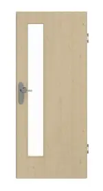 Frontansicht von GARANT Wohnungseingangstür Natura Ahorn CePaL mit Lichtausschnitt LA-4 schlossseitig