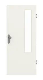 Frontansicht von GARANT Wohnungseingangstür 0135-60 Rain Resopal mit Lichtausschnitt LA-5 bandseitig