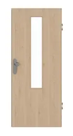 Frontansicht von GARANT Wohnungseingangstür Authentic Achat GCK08 mit Lichtausschnitt LA-5 mittig