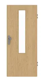 Frontansicht von GARANT Wohnungseingangstür Authentic Asteiche GCK08 mit Lichtausschnitt LA-5 mittig