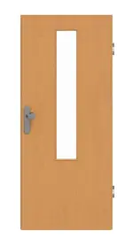 Frontansicht von GARANT Wohnungseingangstür Buche Exklusiv GCK08 mit Lichtausschnitt LA-5 mittig