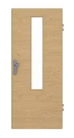 Frontansicht von GARANT Wohnungseingangstür Quer Authentic Asteiche GCK08 mit Lichtausschnitt LA-5 mittig