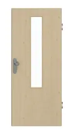 Frontansicht von GARANT Wohnungseingangstür Natura Ahorn CePaL mit Lichtausschnitt LA-5 mittig