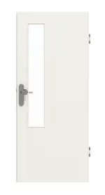 Frontansicht von GARANT Wohnungseingangstür 0135-60 Rain Resopal mit Lichtausschnitt LA-5 schlossseitig