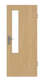 Frontansicht von GARANT Wohnungseingangstür Authentic Asteiche GCK08 mit Lichtausschnitt LA-5 schlossseitig