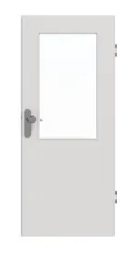 Frontansicht von GARANT Wohnungseingangstür 0160-60 Silver Grey CePaL mit Lichtausschnitt LA-6