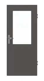 Frontansicht von GARANT Wohnungseingangstür 10622-60 Ebony CePaL mit Lichtausschnitt LA-6