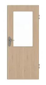 Frontansicht von GARANT Wohnungseingangstür Authentic Achat CePaL mit Lichtausschnitt LA-6