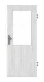 Frontansicht von GARANT Wohnungseingangstür Authentic Grigio CePaL mit Lichtausschnitt LA-6