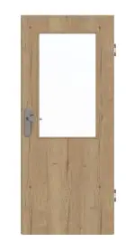 Frontansicht von GARANT Wohnungseingangstür Authentic Risseiche CePaL mit Lichtausschnitt LA-6