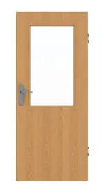 Frontansicht von GARANT Wohnungseingangstür Eiche Premium GCK08 mit Lichtausschnitt LA-6