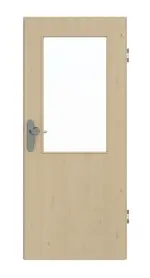 Frontansicht von GARANT Wohnungseingangstür Natura Ahorn CePaL mit Lichtausschnitt LA-6