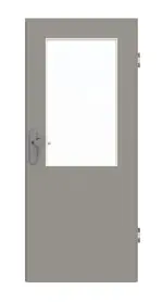 Frontansicht von GARANT Wohnungseingangstür U12115SD Platingrau GHK08 mit Lichtausschnitt LA-6