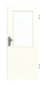 Frontansicht von GARANT Wohnungseingangstür W1000ST3 Premium Weiß GHK08 mit Lichtausschnitt LA-6