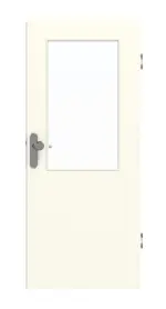 Frontansicht von GARANT Wohnungseingangstür W980ST15 Platinweiß GHK08 mit Lichtausschnitt LA-6