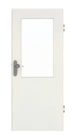 Frontansicht von GARANT Wohnungseingangstür Weiß Struktur Premium GCK08 mit Lichtausschnitt LA-6